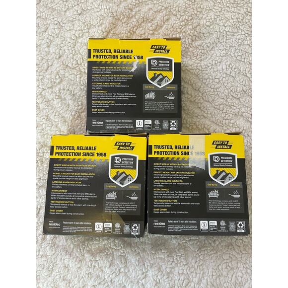 (3) NEW 2025 BRK SMI100-AC Interconnectable Ion Smoke Alarm w/ Battery Backup - Picture 3 of 3